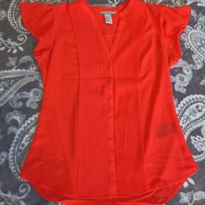 Chiffon Flutter Sleeve Blouse